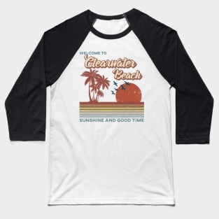 Clearwater Beach Retro Sunset - Clearwater Beach Baseball T-Shirt